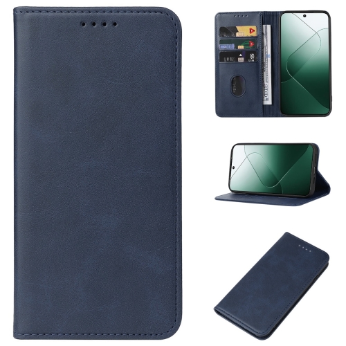 For Xiaomi 14 Magnetic Closure Leather Phone Case(Blue)
