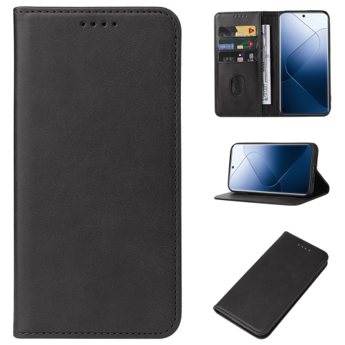 For Xiaomi 14 Pro Magnetic Closure Leather Phone Case(Black)