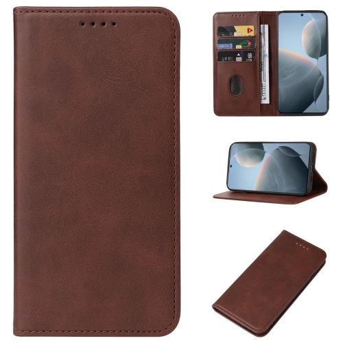 For Xiaomi Redmi K70E Magnetic Closure Leather Phone Case(Brown)