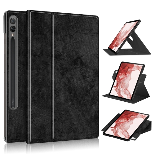

For Samsung Galaxy Tab S9+ 360 Rotation Stand Smart Leather Tablet Case(Black)