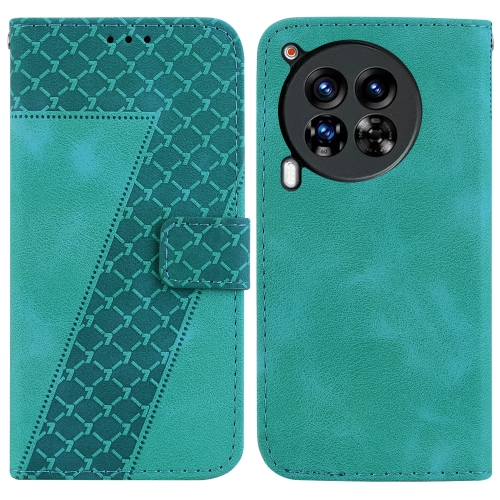 

For Tecno Camon 30 Premier 5G Seven-shaped Embossed Leather Phone Case(Green)