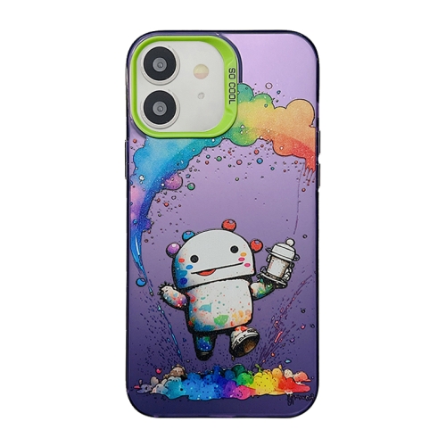 

For iPhone 11 Cute Animal Pattern Series PC + TPU Phone Case(Robots)