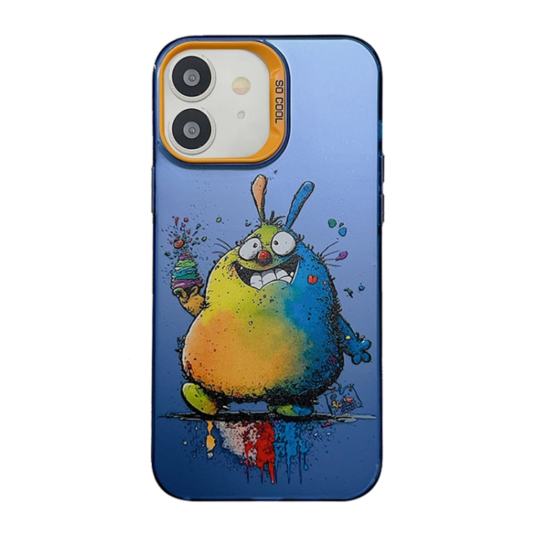 

For iPhone 12 Cute Animal Pattern Series PC + TPU Phone Case(Totoro)