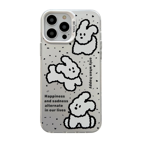 

For iPhone 12 Pro Max Cute Animal Pattern Series PC + TPU Phone Case(White Puppy)