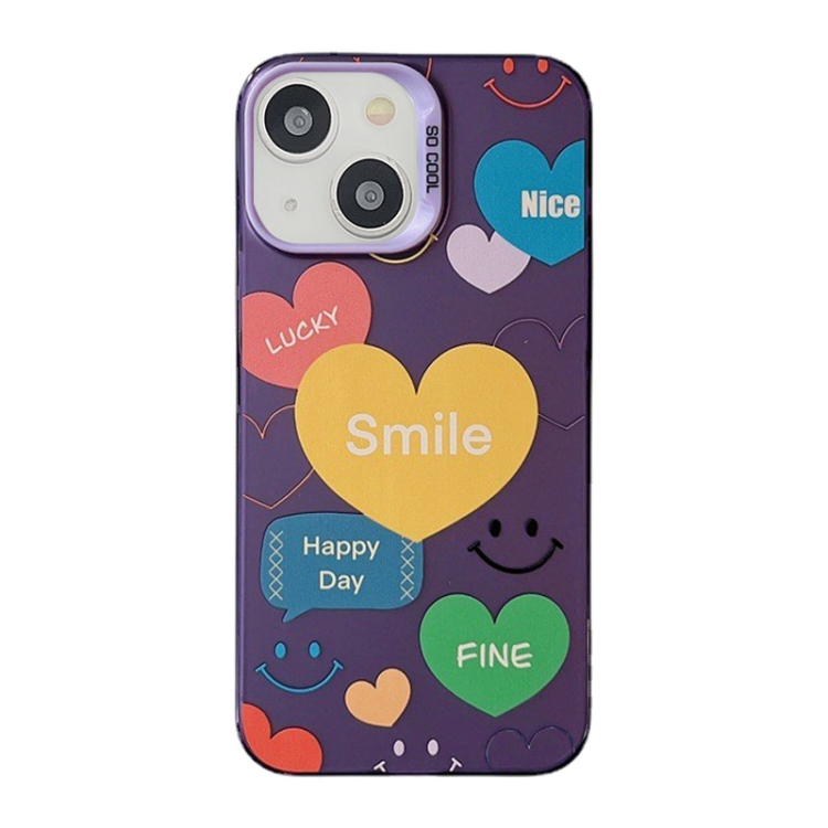 

For iPhone 14 Cute Animal Pattern Series PC + TPU Phone Case(Love)