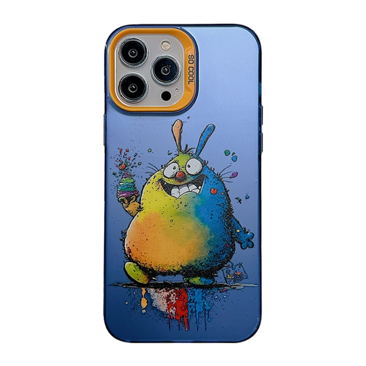 

For iPhone 14 Pro Max Cute Animal Pattern Series PC + TPU Phone Case(Totoro)