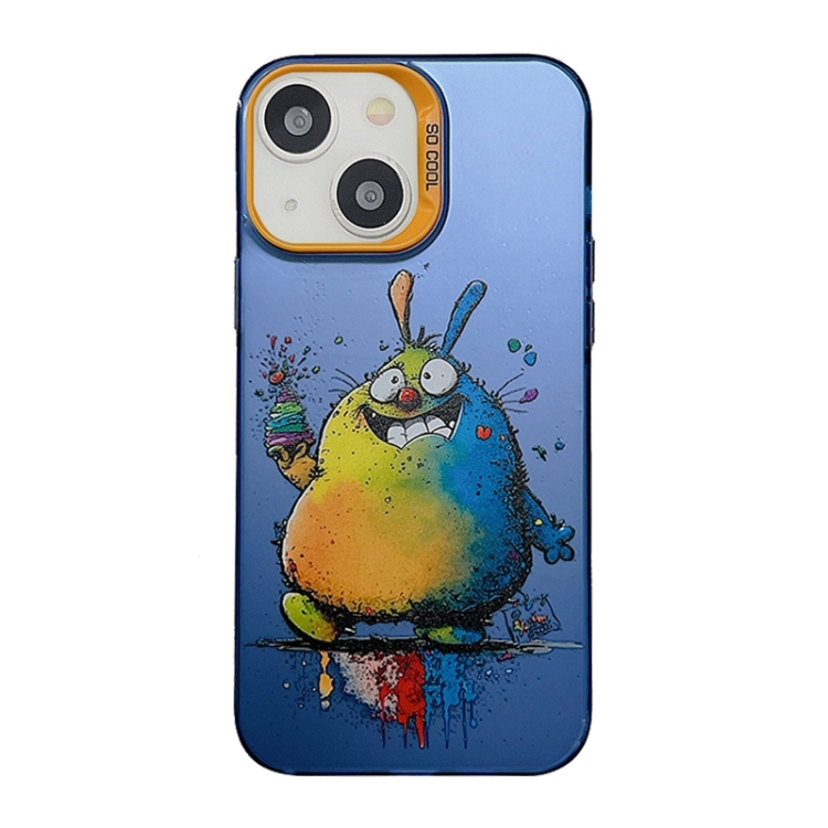 

For iPhone 15 Plus Cute Animal Pattern Series PC + TPU Phone Case(Totoro)