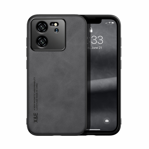 

For Xiaomi Redmi K60 Ultra Skin Feel Magnetic Leather Back Phone Case(Dark Grey)