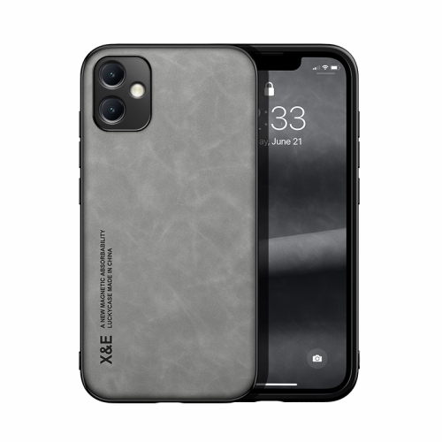 

For Samsung Galaxy A05 Skin Feel Magnetic Leather Back Phone Case(Light Grey)