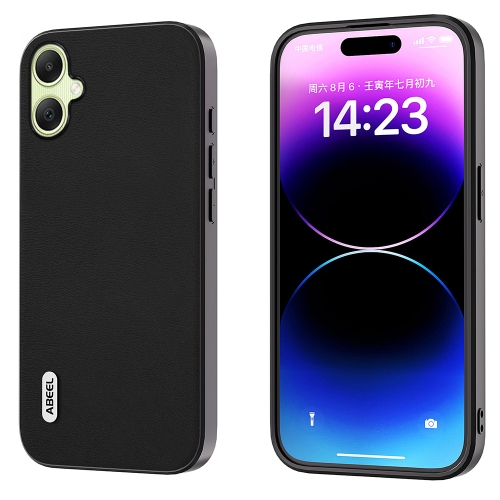 For Samsung Galaxy A05 ABEEL Arashi Texture PU Phone Case(Black) for samsung galaxy s24 5g abeel black edge leopard phone case leopard print