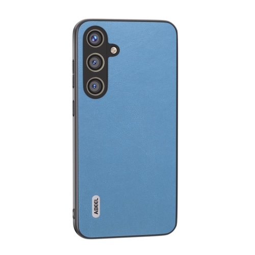 

For Samsung Galaxy S24 5G ABEEL Arashi Texture PU Phone Case(Sky Blue)