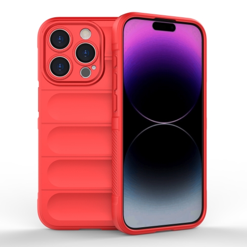 For iPhone 15 Pro Magic Shield TPU + Flannel Phone Case(Red)