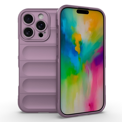 

For iPhone 16 Pro Magic Shield TPU + Flannel Phone Case(Purple)