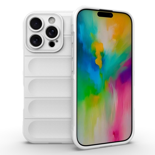 

For iPhone 16 Pro Magic Shield TPU + Flannel Phone Case(White)