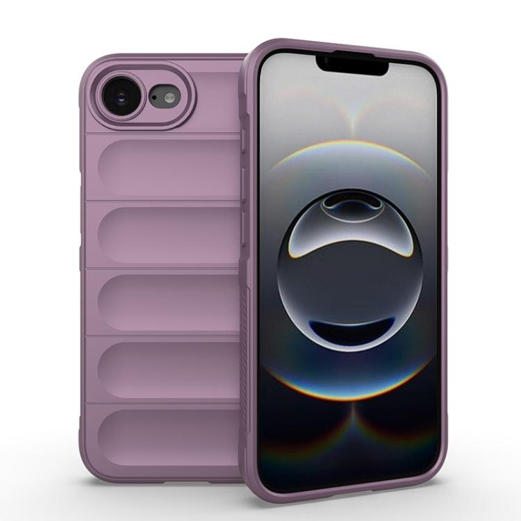 

For iPhone 16e Magic Shield TPU + Flannel Phone Case(Purple)