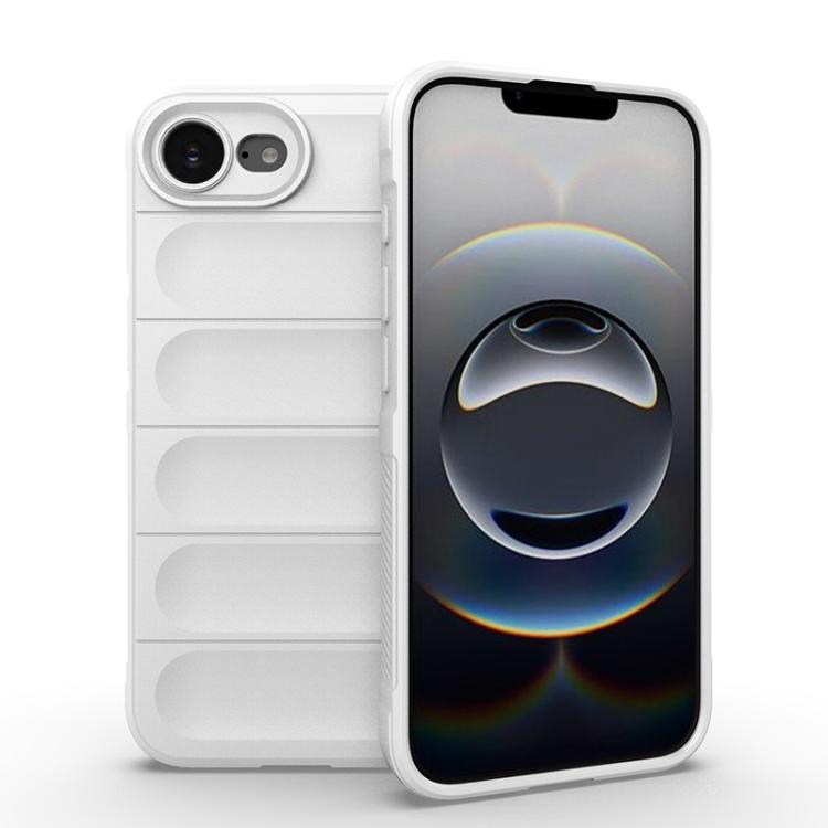 

For iPhone 16e Magic Shield TPU + Flannel Phone Case(White)