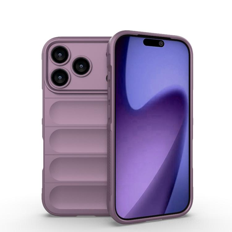 

For iPhone 17 Pro Magic Shield TPU + Flannel Phone Case(Purple)