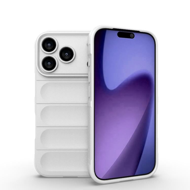 

For iPhone 17 Pro Magic Shield TPU + Flannel Phone Case(White)