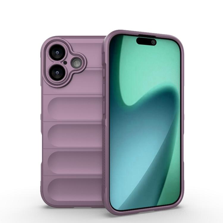 

For iPhone 17 Magic Shield TPU + Flannel Phone Case(Purple)