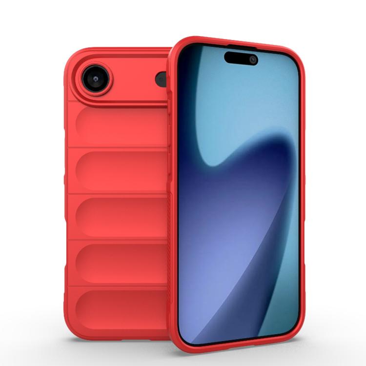 

For iPhone 17 Air Magic Shield TPU + Flannel Phone Case(Red)