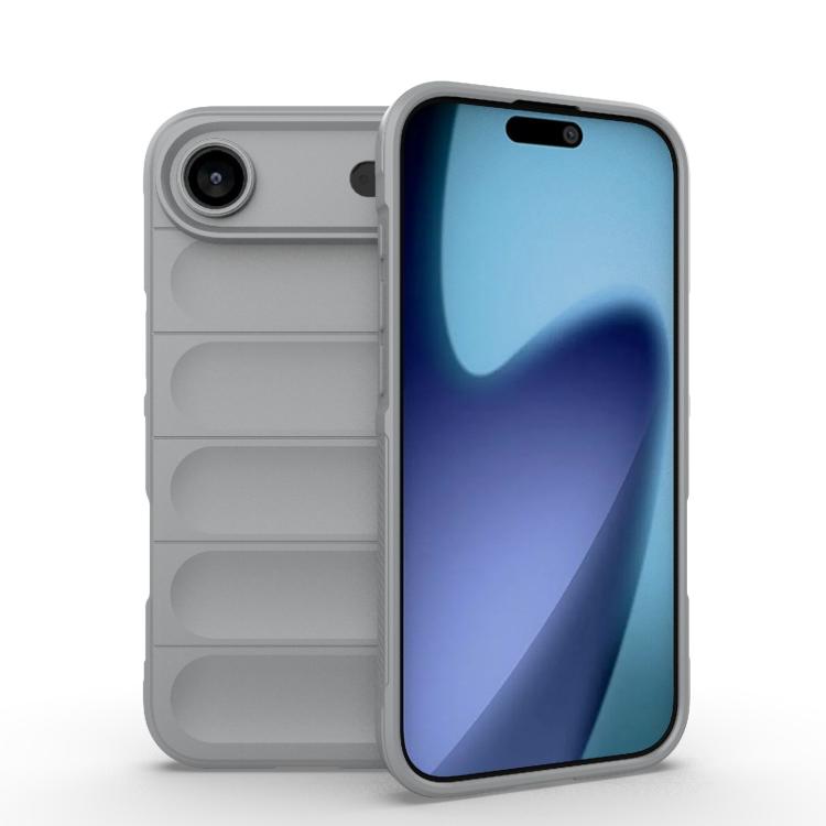 

For iPhone 17 Air Magic Shield TPU + Flannel Phone Case(Grey)