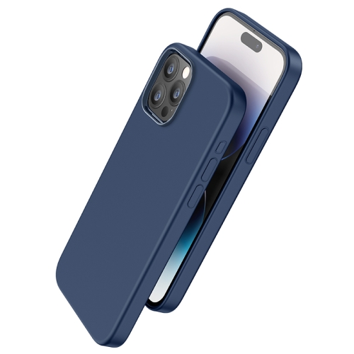 

For iPhone 15 Pro hoco Pure Series Magnetic Liquid Silicone Phone Case(Blue)