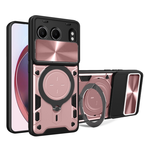 

For OnePlus Nord 4 5G CD Texture Sliding Camshield Magnetic Holder Phone Case(Pink)