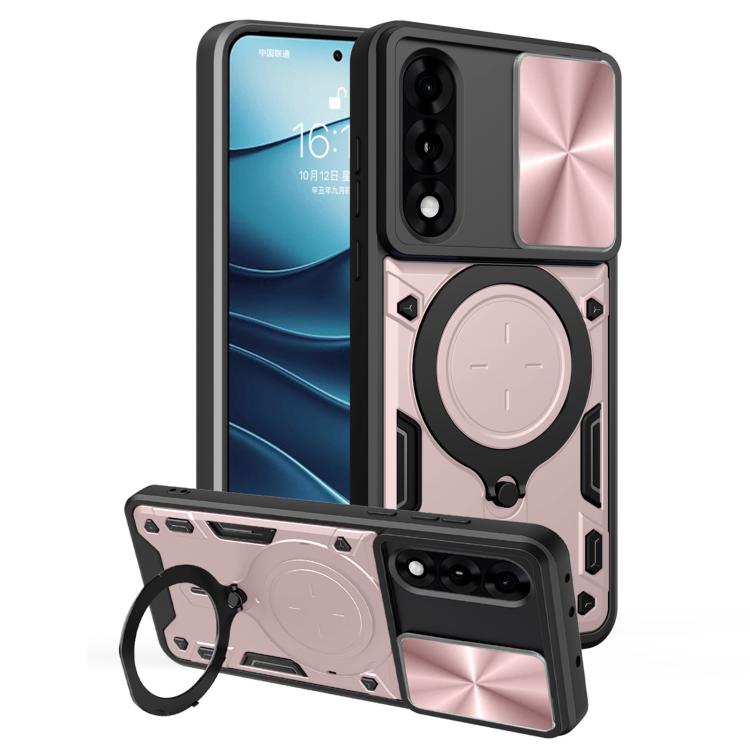 

For OnePlus Ace 5 Ultra / Nord 5 CD Texture Sliding Camshield Magnetic Holder Phone Case(Pink)