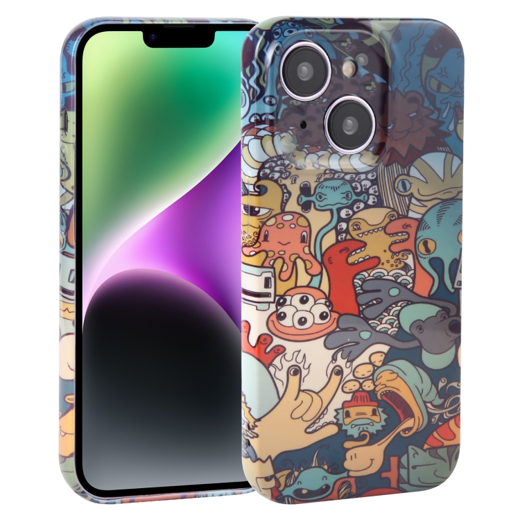 

For iPhone 14 Plus Dustproof Net Full Coverage PC Phone Case(Animal Party)