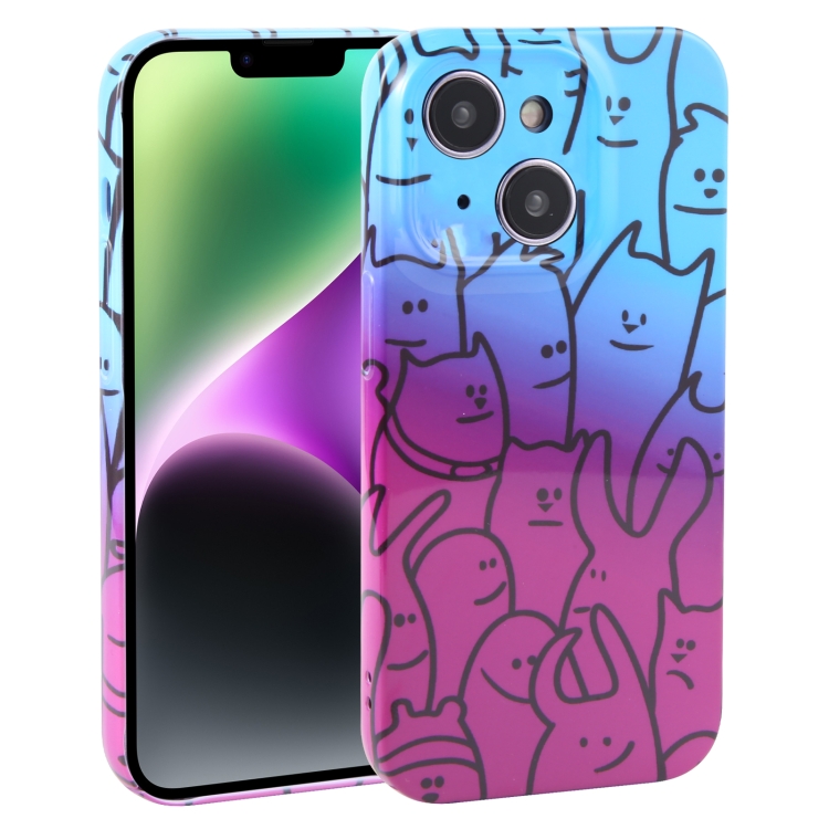 

For iPhone 14 Dustproof Net Full Coverage PC Phone Case(Little Ghost)