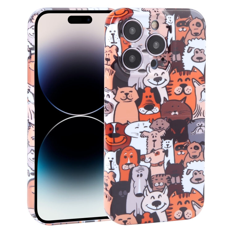 

For iPhone 14 Pro Dustproof Net Full Coverage PC Phone Case(Cute Dog)