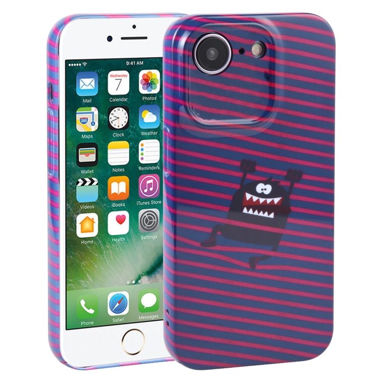 

For iPhone SE 2022/SE 2020/8/7 Dustproof Net Full Coverage PC Phone Case(Little Monster)