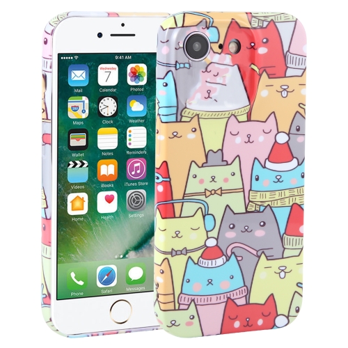 

For iPhone SE 2022/SE 2020/8/7 Dustproof Net Full Coverage PC Phone Case(Cats)