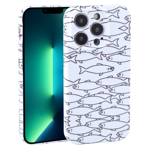 

For iPhone 13 Pro Max Dustproof Net Full Coverage PC Phone Case(Fish School)