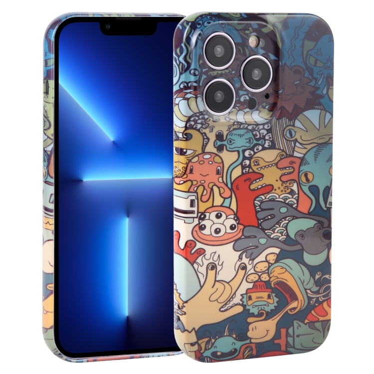 

For iPhone 13 Pro Dustproof Net Full Coverage PC Phone Case(Animal Party)