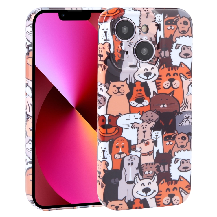 

For iPhone 13 Dustproof Net Full Coverage PC Phone Case(Cute Dog)