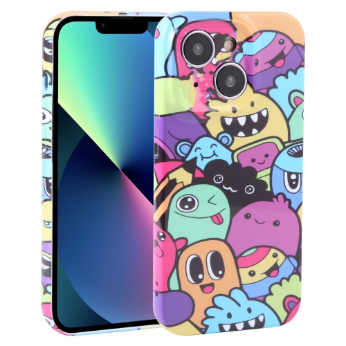 

For iPhone 13 mini Dustproof Net Full Coverage PC Phone Case(Cute Monster)