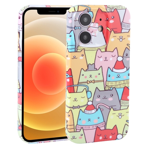 

For iPhone 12 Dustproof Net Full Coverage PC Phone Case(Cats)