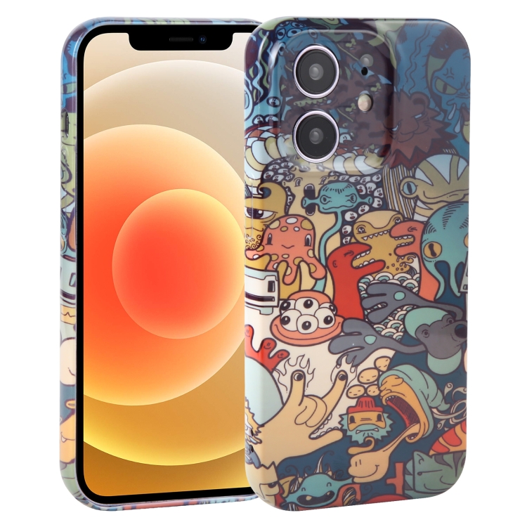 

For iPhone 12 Dustproof Net Full Coverage PC Phone Case(Animal Party)