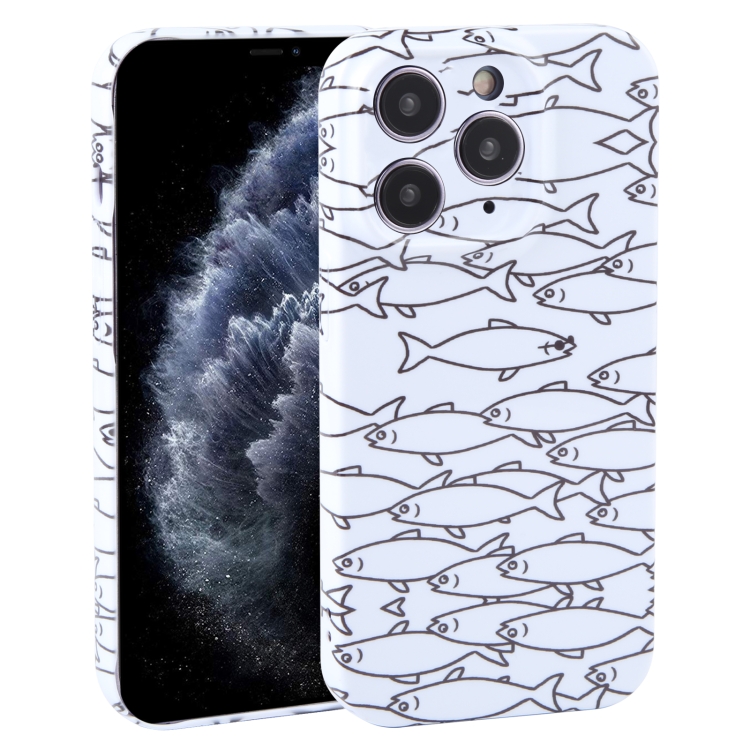 

For iPhone 11 Pro Dustproof Net Full Coverage PC Phone Case(Fish School)