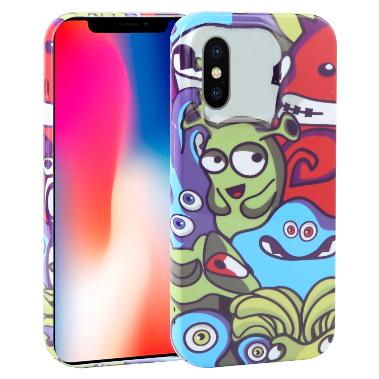 

For iPhone X / XS Dustproof Net Full Coverage PC Phone Case(Monster Academy)
