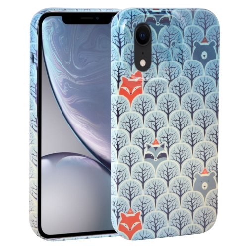 

For iPhone XR Dustproof Net Full Coverage PC Phone Case(Animal Forest)