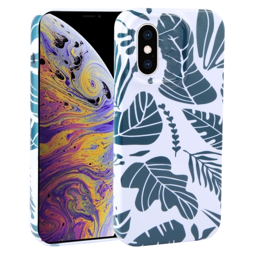 

For iPhone XS Max Dustproof Net Full Coverage PC Phone Case(Banana Leaf)