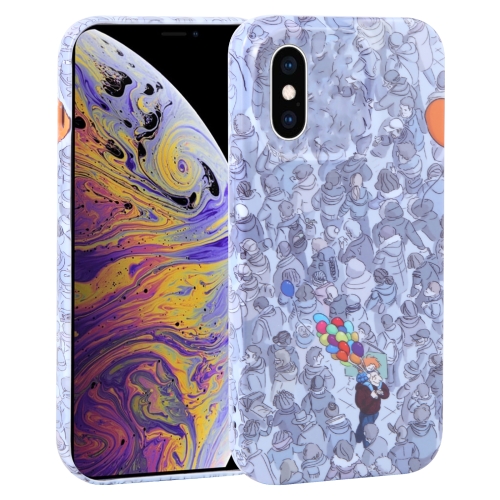 

For iPhone XS Max Dustproof Net Full Coverage PC Phone Case(Crowd)