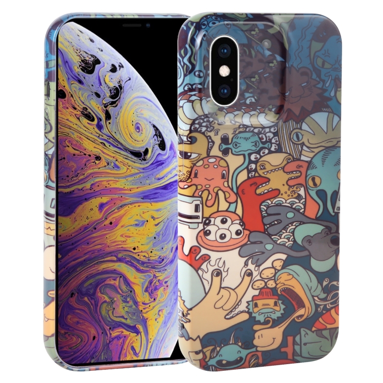 

For iPhone XS Max Dustproof Net Full Coverage PC Phone Case(Animal Party)