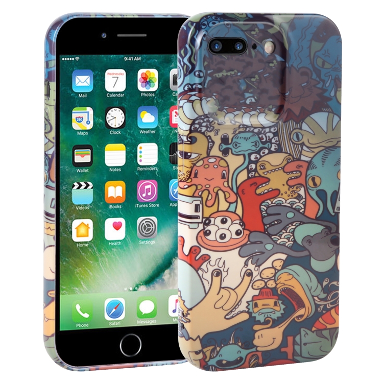 

For iPhone 8 Plus / 7 Plus Dustproof Net Full Coverage PC Phone Case(Animal Party)