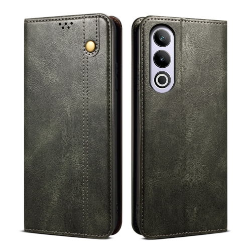 

For OnePlus Ace 3V / Nord CE4 Oil Wax Crazy Horse Texture Leather Phone Case(Green)