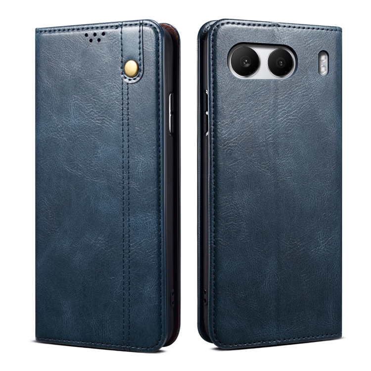

For OnePlus Nord 4 Oil Wax Crazy Horse Texture Leather Phone Case(Blue)