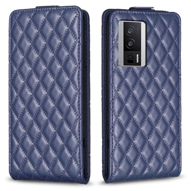 

For Xiaomi Redmi K60 / K60 Pro Diamond Lattice Vertical Flip Leather Phone Case(Blue)