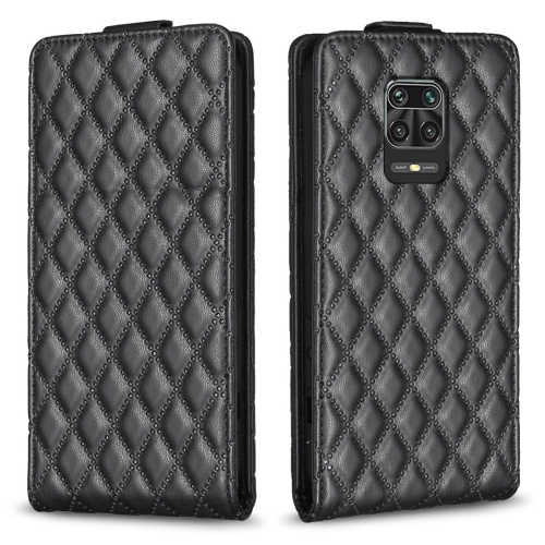 

For Redmi Note 9 Pro / 9 Pro Max Diamond Lattice Vertical Flip Leather Phone Case(Black)